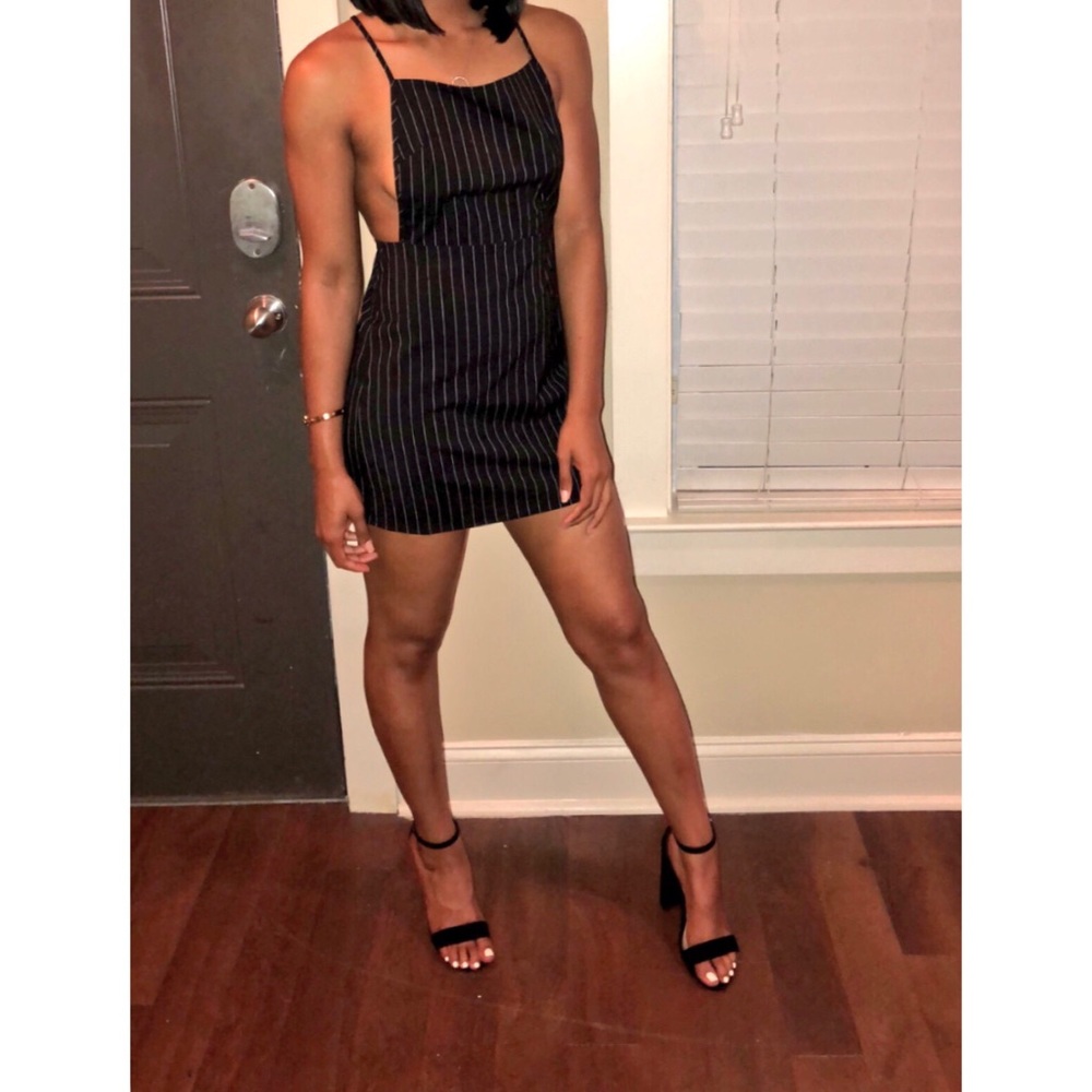 Forever 21 Black stripe dress